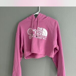The North Face Fuchsia Cropped Hoodie